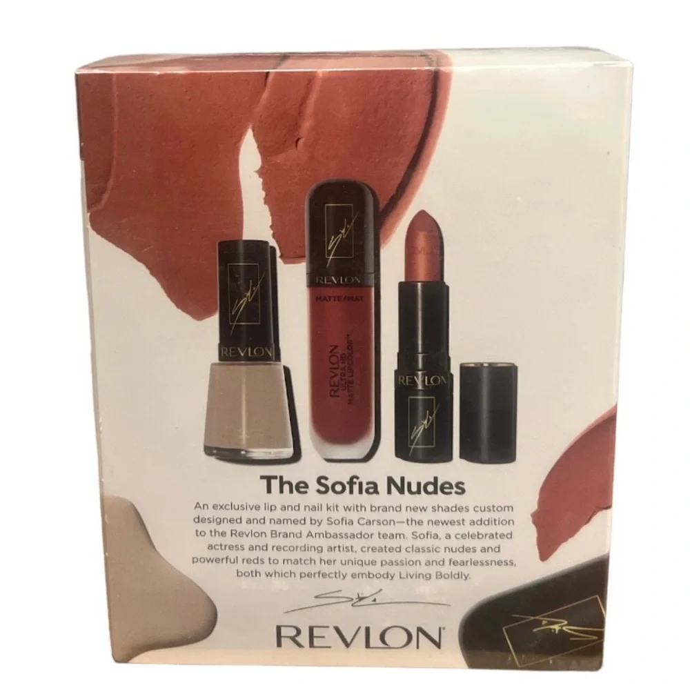Revlon X Sofia Carson Limited Edition Lip & Nail Kit The Sofia Nudes NEW